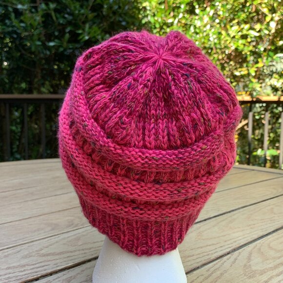 C.C Beanie Criss-Cross Knitted Hat - Picture 6 of 14